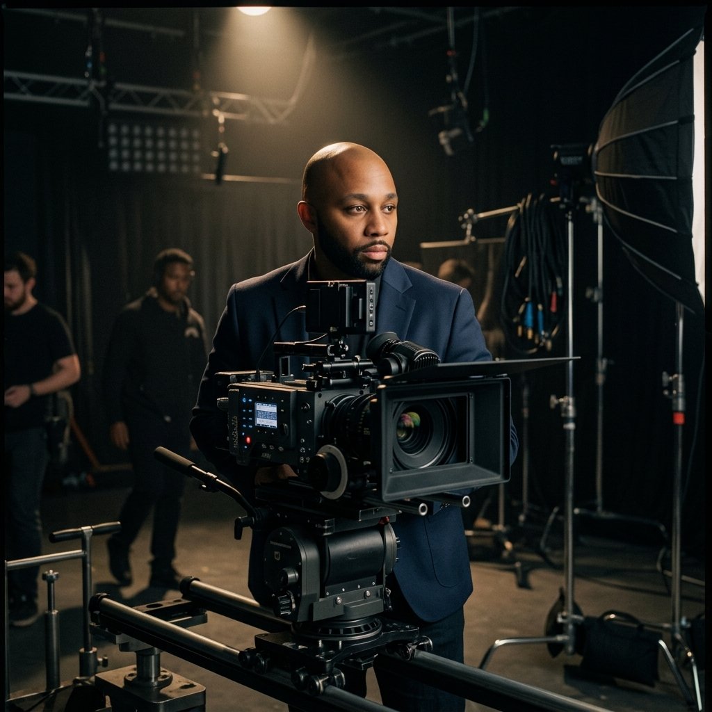 Louis Reed on film set